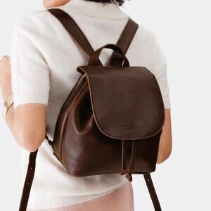 Portland Leather Bucket Backpack bag
